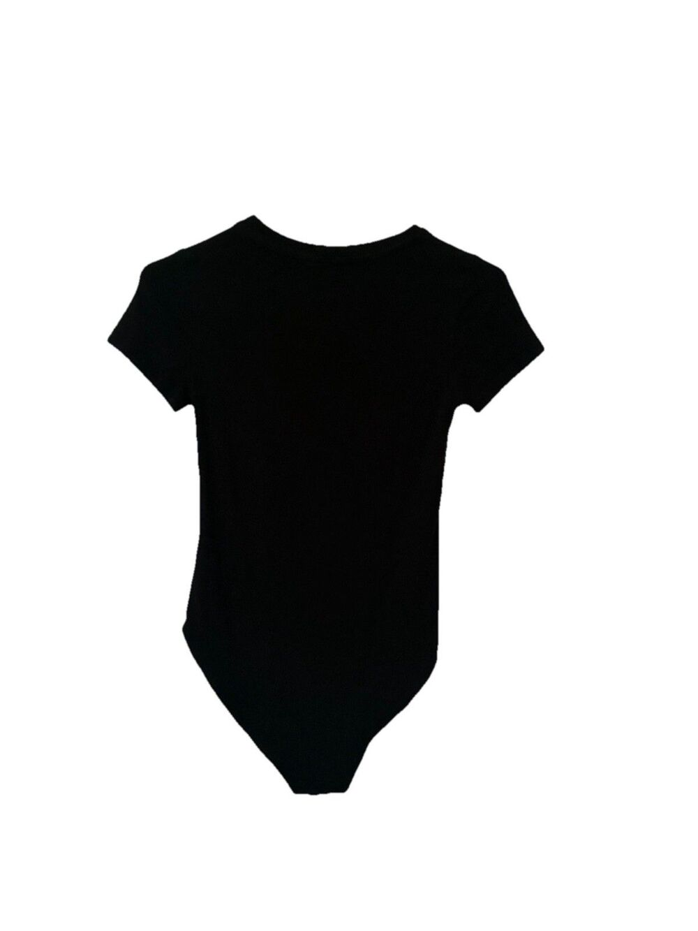 Mangopop Women's XS Short Sleeve Black Bodysuit Snap - Picture 2 of 5